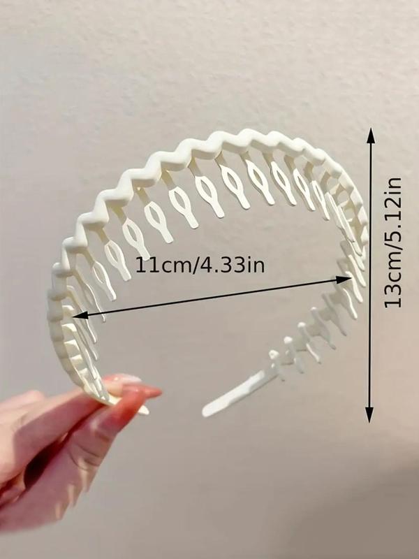 Girl's Casual Wavy Hair Hoop for Galentine's Party Style, 3pcs 6pcs Mixed Color Frosted Textured Non-slip Hair Hoop, Broken Hair Bangs Wash Face Makeup Hair Accessories, Holiday Gifts