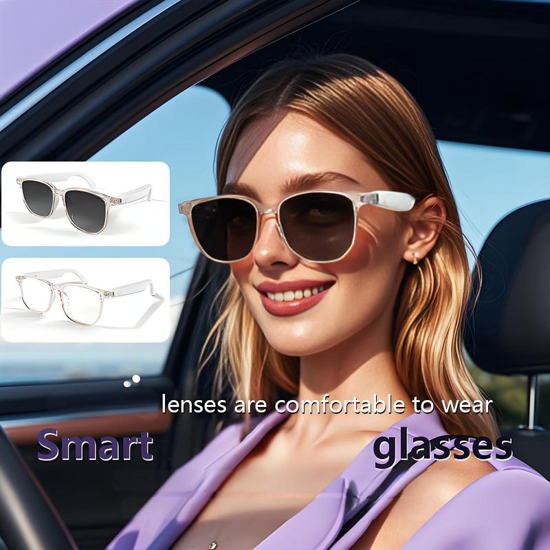 SENBONO Smart Glasses, Multifunctional Smart Glasses with Touch Control, Wireless BT Glasses for Outdoor, Smart Glasses for Men & Women