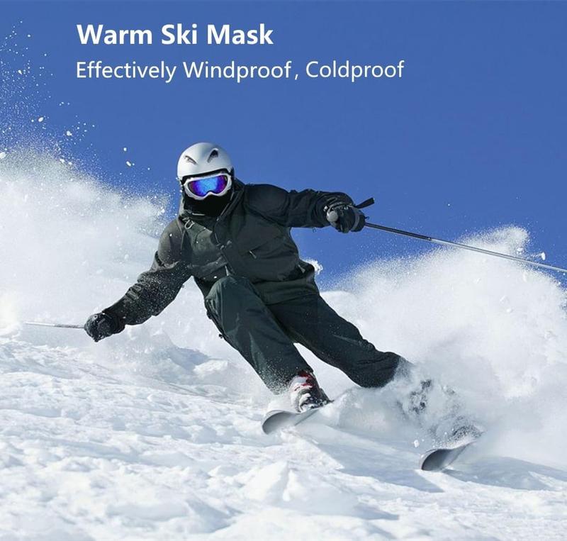 Balaclava Cold Weather Ski Mask, Thick Warm Fleece Full Head Mask Face Cover Winter Windproof Protection Outdoor Sport