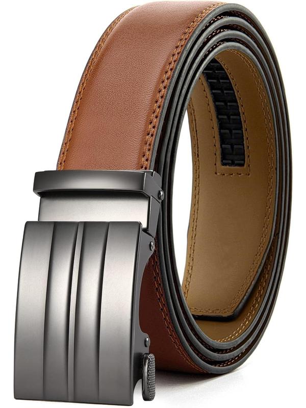 Men's Casual Plain Color Automatic Buckle Belt, Fashion Belt for Party, Daily Clothing Decor, Trendy All-match & Exquisite Belt for Birthday Gift