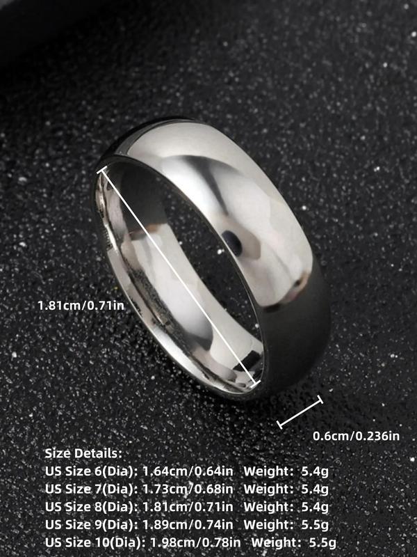 Simple Fashion Titanium Steel Ring, Casual Versatile Jewelry for Men & Women, Trendy All-match & Exquisite Jewelry for Birthday Gift, Neutral Style Jewelry, Punk Ring, Daily Clothing Accessories