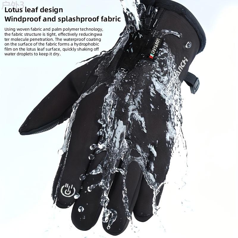 Winter Unisex Warm Gloves Outdoor Sports Coldproof Waterproof Gloves Reversible Touch Screen Gloves