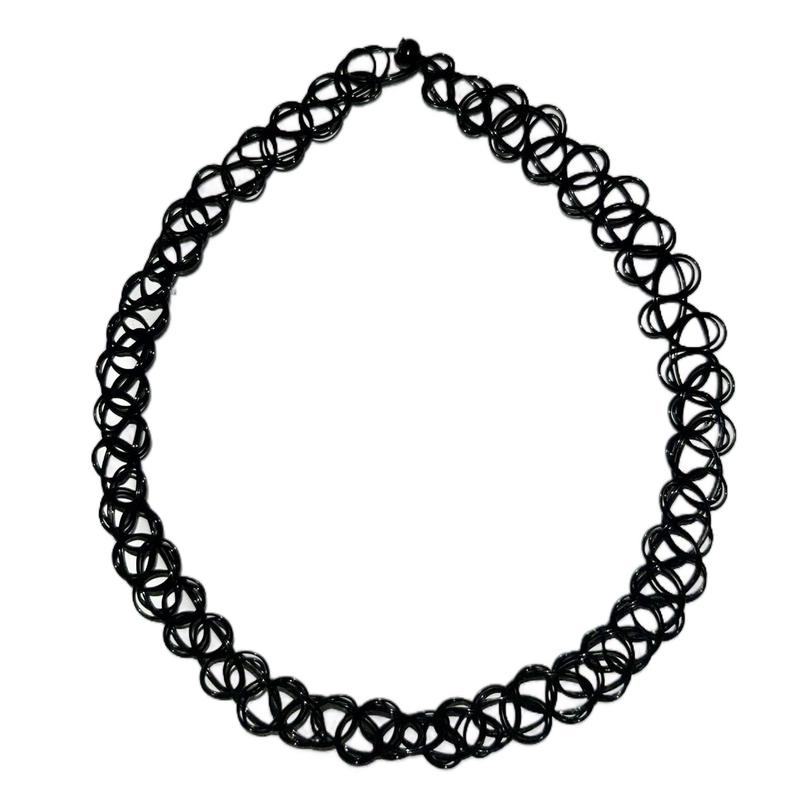 Goth Black Choker Necklace