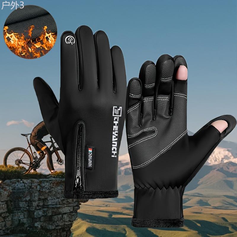 Winter Unisex Warm Gloves Outdoor Sports Coldproof Waterproof Gloves Reversible Touch Screen Gloves