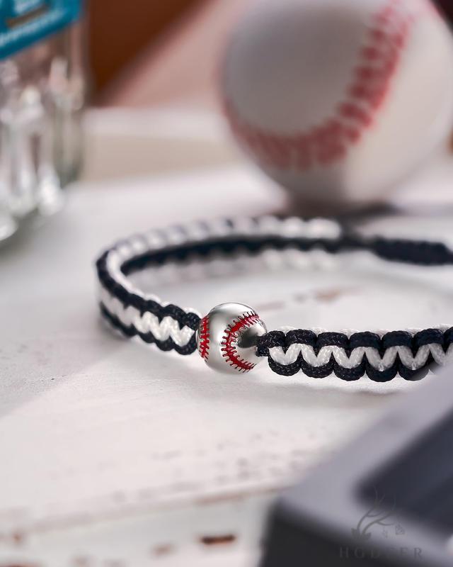 Baseball Bracelet, Adjustable Braided, Baseball Basketball Gifts for Teens, Teams, Son, Grandson Brother