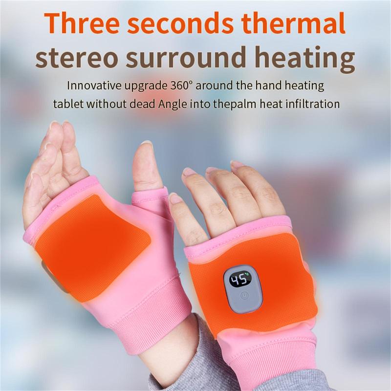 Heated Gloves, 1 Pair Portable Heating Gloves with Digital Display, Rechargeable Hand Warmer for Skiing, Outdoor Sports, Winter Sports, Christmas Gift