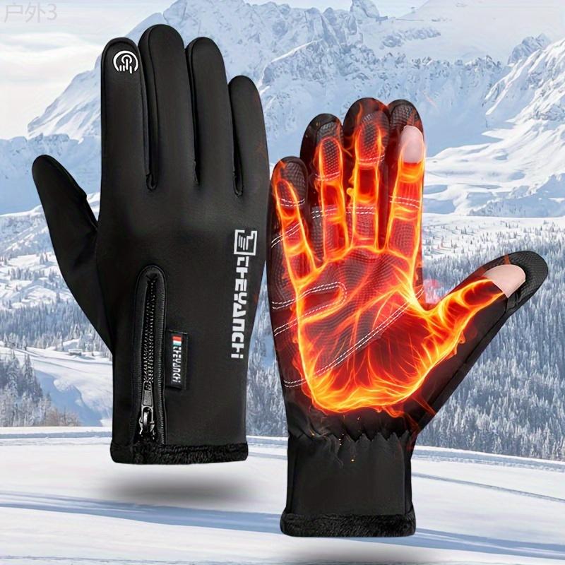 Winter Unisex Warm Gloves Outdoor Sports Coldproof Waterproof Gloves Reversible Touch Screen Gloves