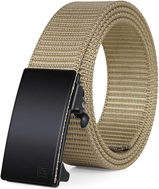 Fairwin 093 ALL Men's Ratchet Web Belt micro-adjustment OVERSIZE 1.25 inch Nylon Automatic Buckle Belt Invisible Belt [men belt,  ratchet belt for men, golf belt for men,men casual belt,web belts for men] tiktok shop trendy belts