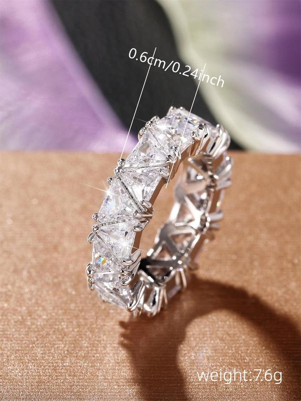 Elegant Rhinestone Decorated Ring, Fashion Accessories for Women for Party, Daily Clothing Decor, Trendy All-match & Exquisite Jewelry for Birthday Gift