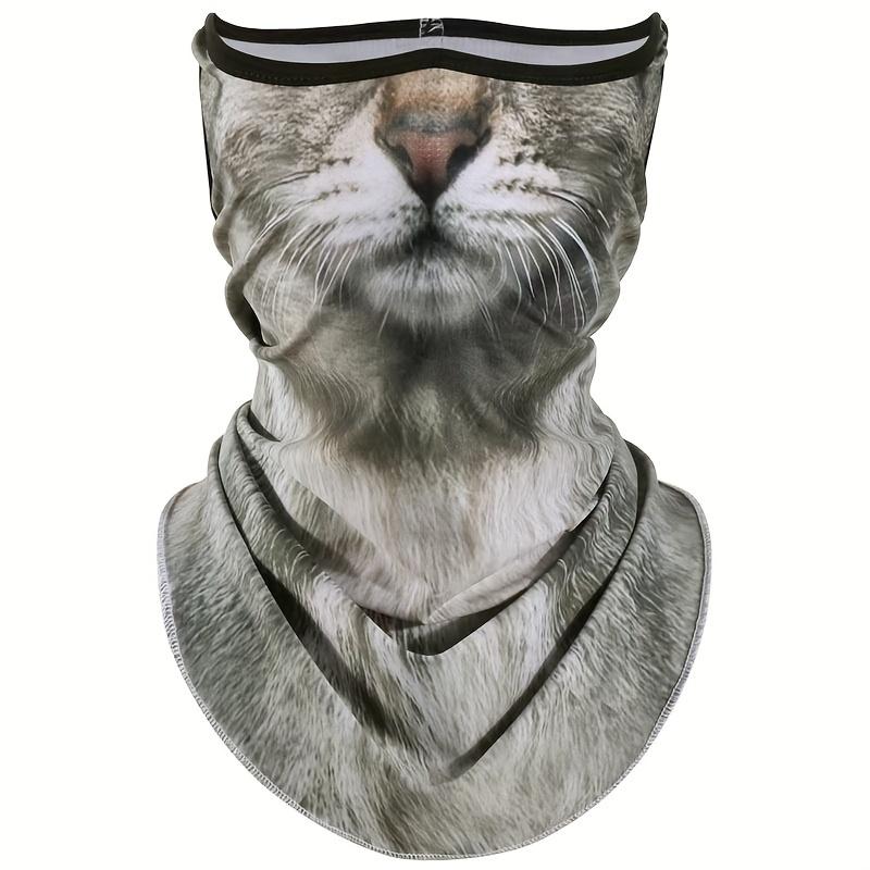 Breathable Quick-Dry 3D Cat Design Full Face & Neck Sun Protection Cover - Perfect for Outdoor Sports & Cycling