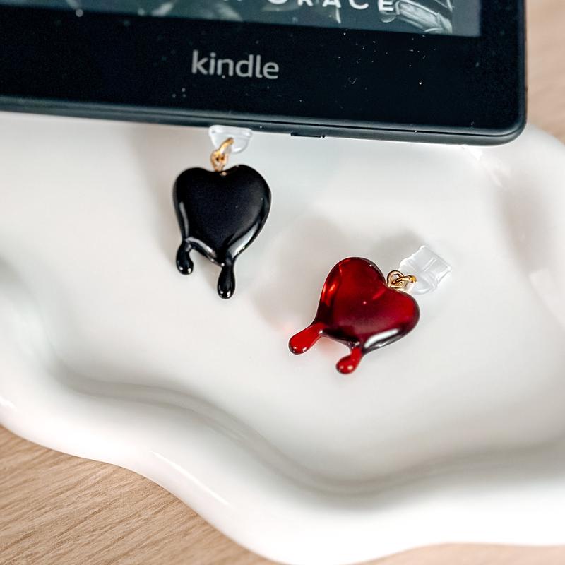 Bleeding Heart Charm • Kindle Charm, Dust Plug Charm