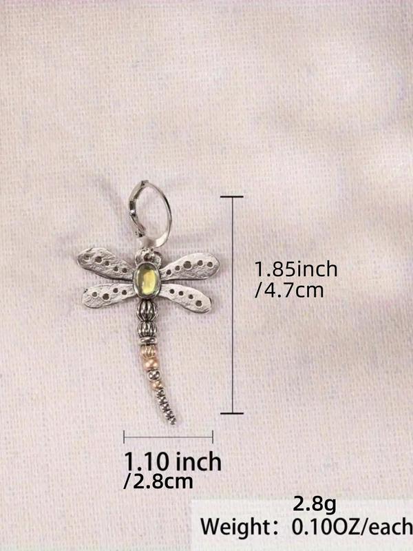 Retro Dragonfly Design Dangle Earrings, Fashionable Jewelry for Women, Trendy All-match & Exquisite Jewelry for Birthday Gift