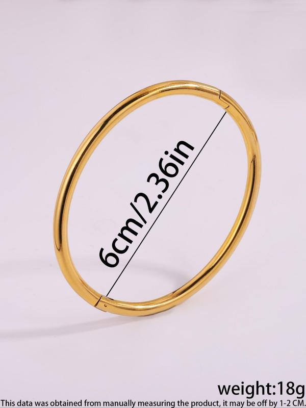 Exquisite Fashion Simple Stainless Steel Bangle Bracelet,  2 Pcs Fashion Jewelry , Suitable for Gifts for Girlfriend