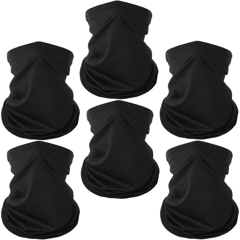 6 Pack Neck Gaiter Balaclava Bandana Gator Mask Scart Cover Breathable Sun Protection Headwear for Men Women