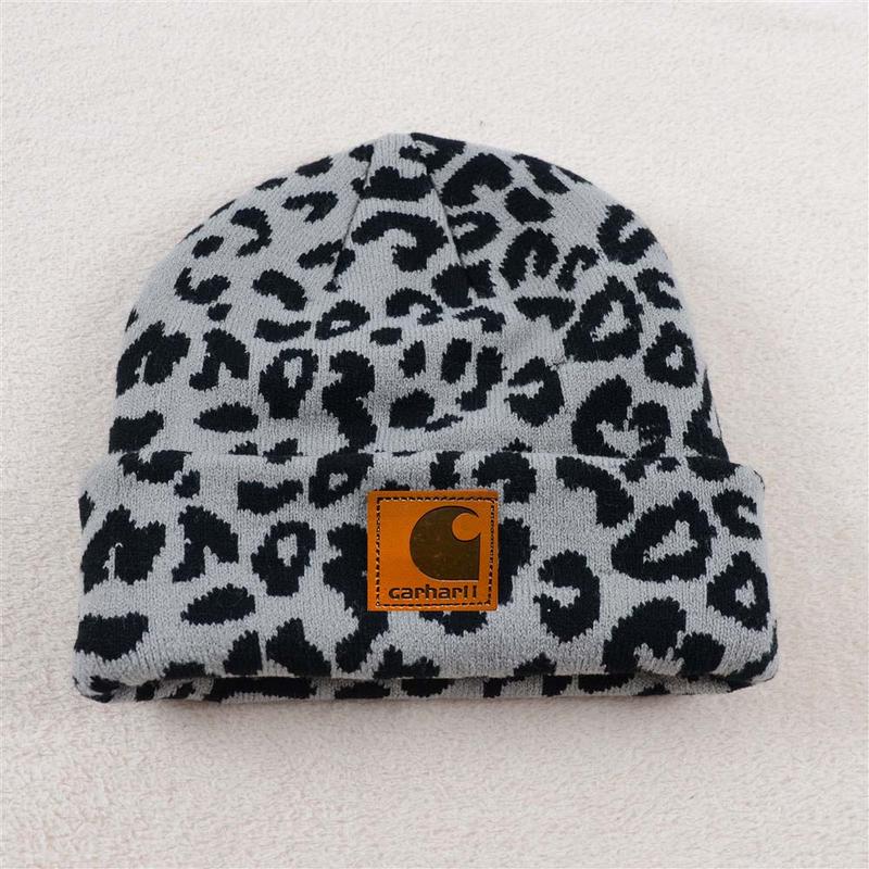 Unisex Knit Beanie with Checkerboard, Cow & Leopard Patterns – Soft Cuffed Y2K Hat for Couples, Skiing, and Fall & Winter Fashion