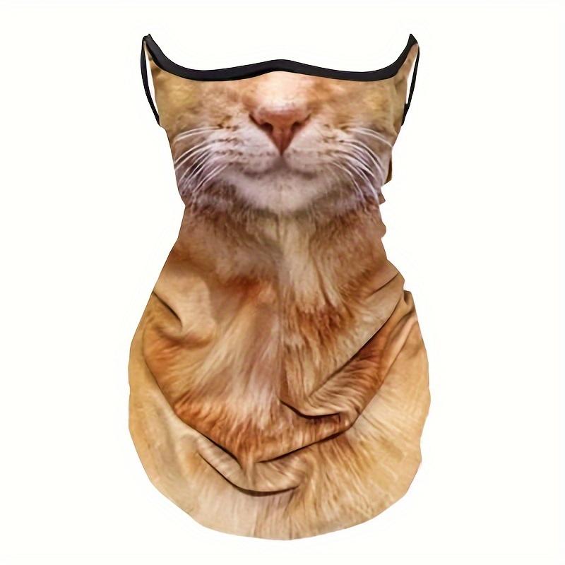 Breathable Quick-Dry 3D Cat Design Full Face & Neck Sun Protection Cover - Perfect for Outdoor Sports & Cycling