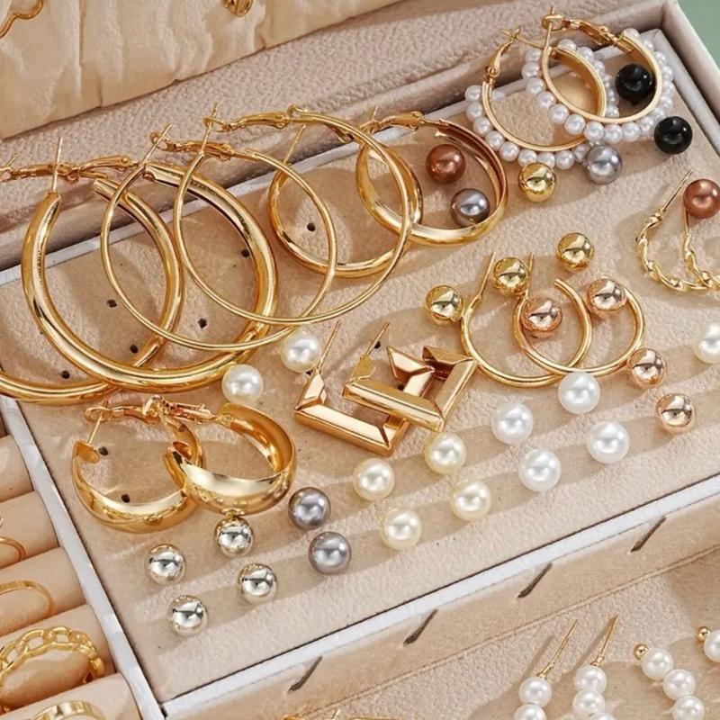 56 piece jewelry set. Earrings, rings, necklace