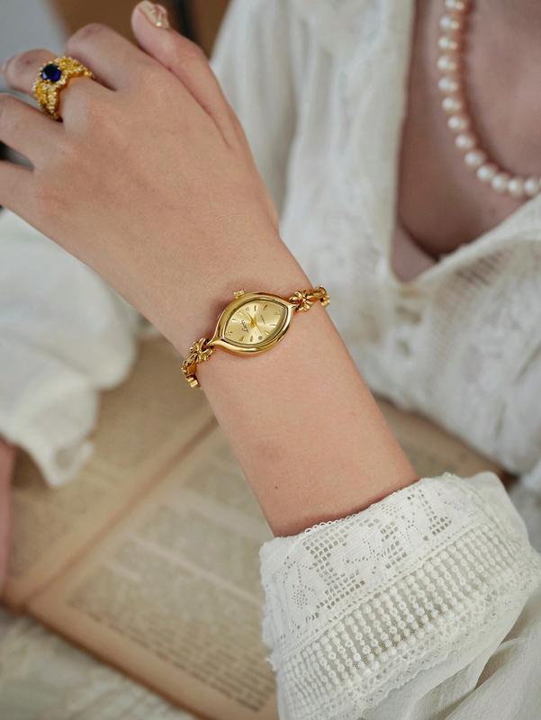 French Vintage Gold Women's Quartz Watch - Waterproof, Simple & Elegant Luxury Design, Perfect for Daily Wear