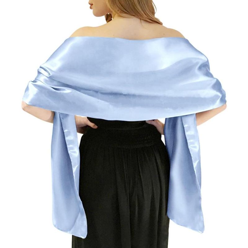 Shawls and Wraps for Evening Dresses Satin Shawl Wraps for Women Extra Long Wedding Shawls for Bridal Party