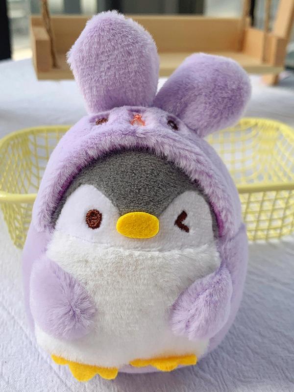 Cute Cartoon Penguin Rabbit Design Keychain, Creative Plush Keychain for Women & Men, Fashion Accessories for Bag Decoration