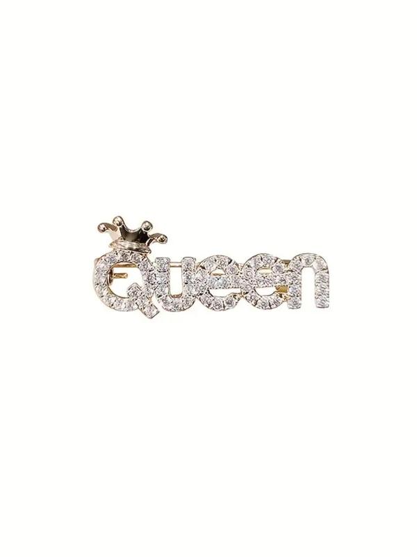 Letter Rhinestone Decorated Brooch Pin, Vintage Clothing and Scarf Decoration Accessories for Lovers Day Use, Trendy All-match & Exquisite Brooch As Birthday Gift