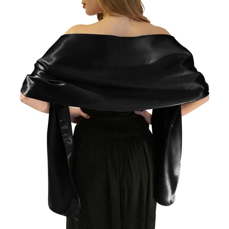 Shawls and Wraps for Evening Dresses Satin Shawl Wraps for Women Extra Long Wedding Shawls for Bridal Party