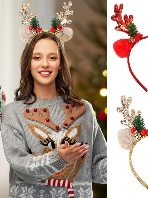 Cute Reindeer Antler Design Hair Hoop, Fashionable Hair Accessories for Women & Girls, Cute Lovely Hairwear for Daily Used