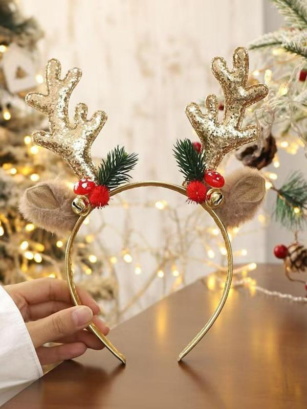 Cute Reindeer Antler Design Hair Hoop, Fashionable Hair Accessories for Women & Girls, Cute Lovely Hairwear for Daily Used