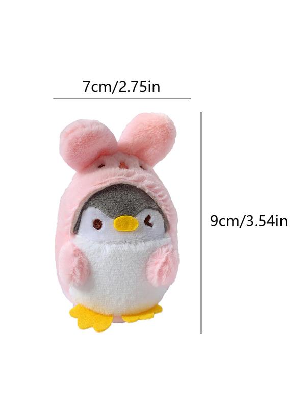 Cute Cartoon Penguin Rabbit Design Keychain, Creative Plush Keychain for Women & Men, Fashion Accessories for Bag Decoration