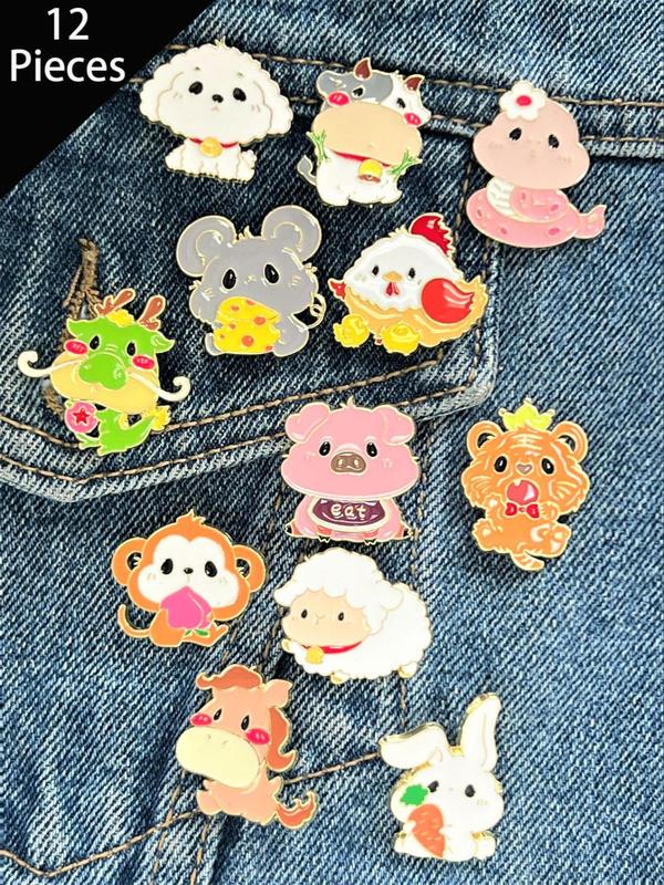 Cute Cartoon Animal Design Brooch, Fashion Brooch for Women & Men, Enamel Pin Suitable for Backpacks, Jeans, Scarves, Hats Decoration