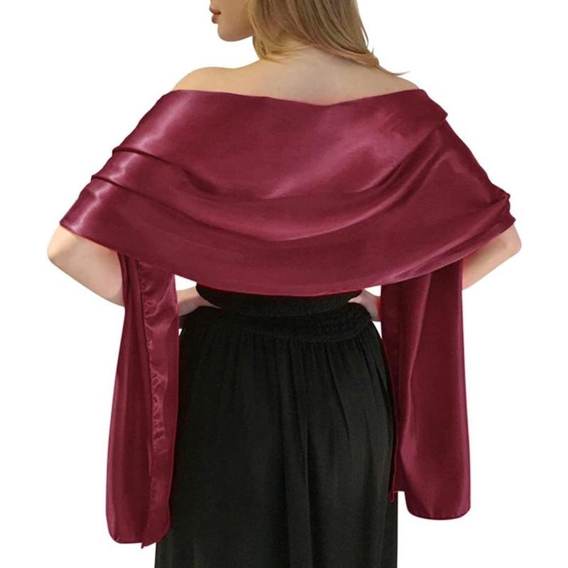 Shawls and Wraps for Evening Dresses Satin Shawl Wraps for Women Extra Long Wedding Shawls for Bridal Party