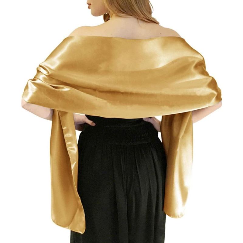 Shawls and Wraps for Evening Dresses Satin Shawl Wraps for Women Extra Long Wedding Shawls for Bridal Party