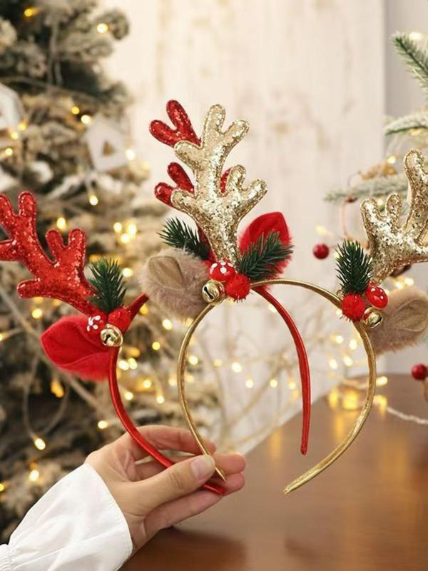 Cute Reindeer Antler Design Hair Hoop, Fashionable Hair Accessories for Women & Girls, Cute Lovely Hairwear for Daily Used