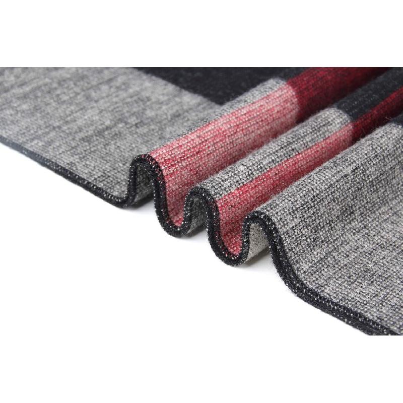 Men's Scarf, Fashion Cashmere Feel Scarves for Men Winter Autumn with Tassels Fringes Long