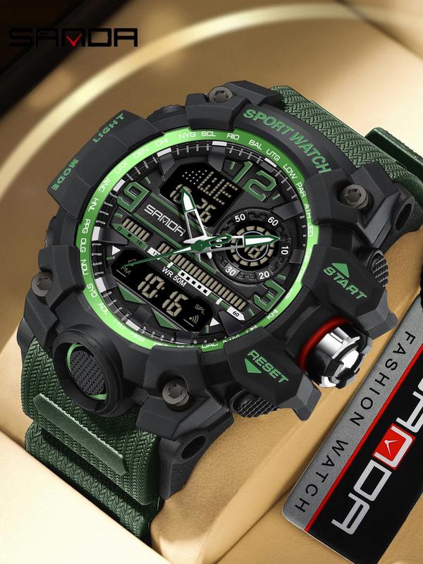 Men's Sportive Digital Watch, Fashionable Digital Watch with Luminous Dial & Alarm Function, Waterproof Electronic Watch with Digital Display for Men