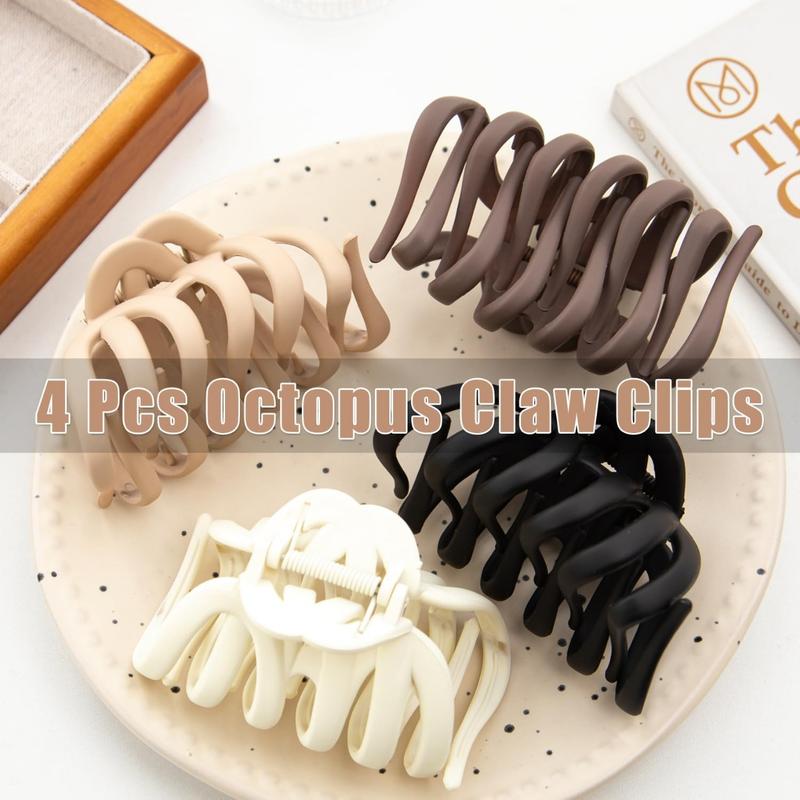 4 Pack Octopus Claw Clips, 3.8