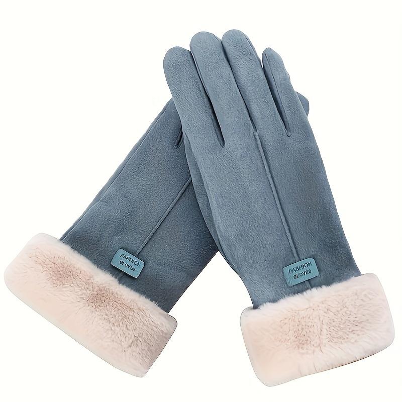 Warm Winter Gloves, Lined with Plush, Touch Screen Snow Thickened Cold Protection Sports Gloves, Christmas Gloves, Christmas Gift