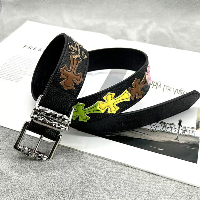 Fashionable Chrome Hearts Belts Men Women Belt Punk Style Personalized Eye Decorative Jeans Belt