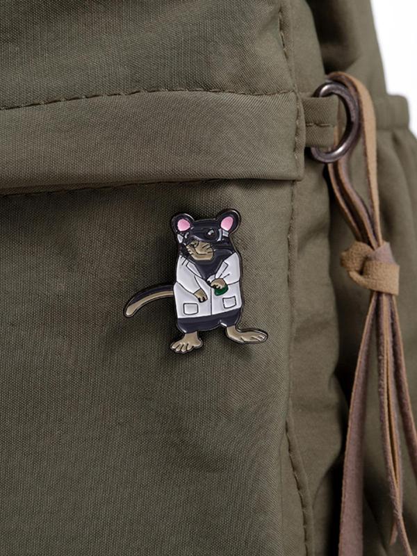 Unisex Cute Mouse Design Brooch Pin, Trendy Animal Feature Clothes Pins, Fashionable Cute Kawaii Clothes Accessories for Women & Men for Daily & Xmas Party Decor