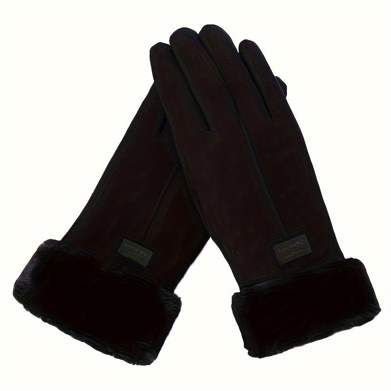 Warm Winter Gloves, Lined with Plush, Touch Screen Snow Thickened Cold Protection Sports Gloves, Christmas Gloves, Christmas Gift