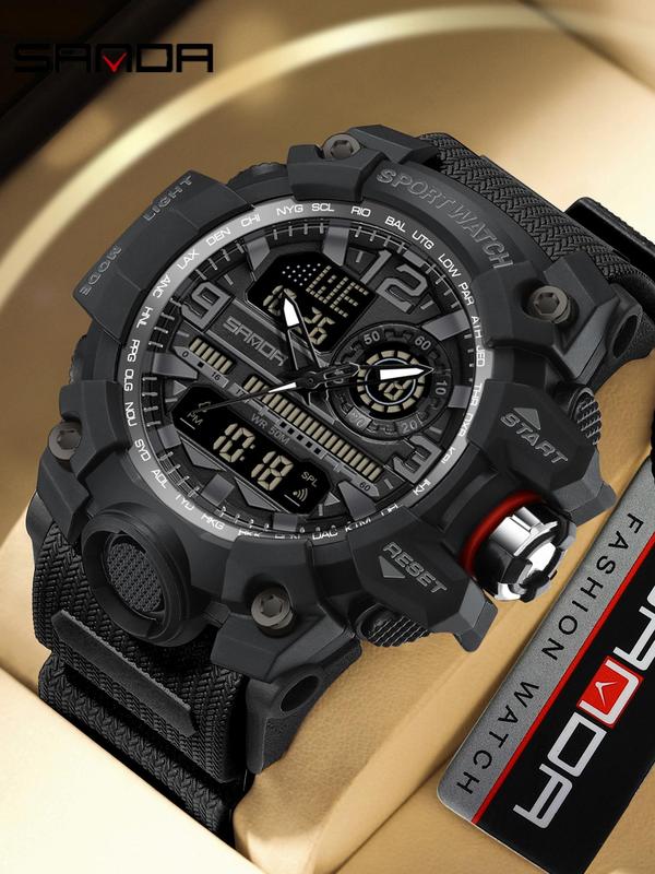 Men's Sportive Digital Watch, Fashionable Digital Watch with Luminous Dial & Alarm Function, Waterproof Electronic Watch with Digital Display for Men