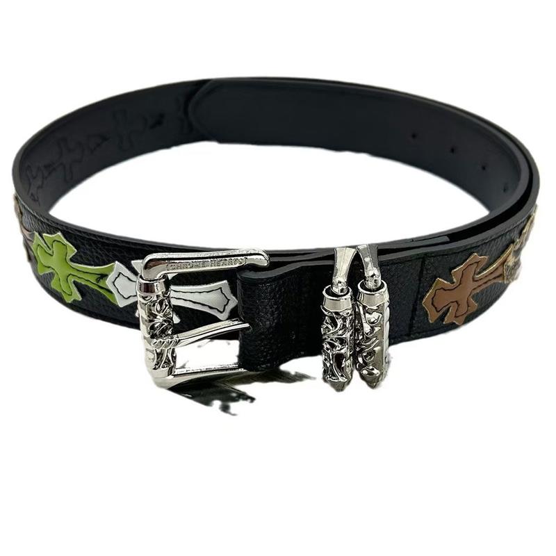 Fashionable Chrome Hearts Belts Men Women Belt Punk Style Personalized Eye Decorative Jeans Belt