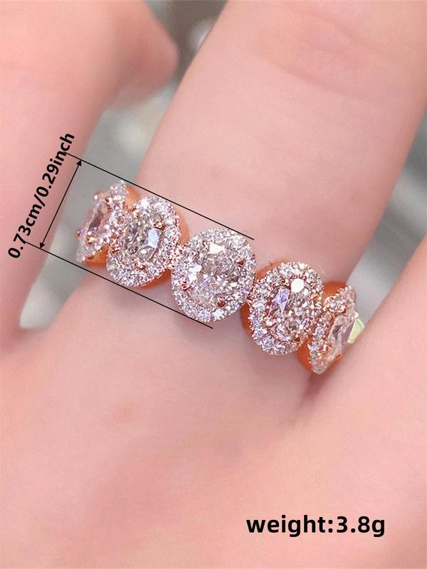 Elegant Rhinestone Decorated Ring,  Fashion Accessories for Women for Party, Daily Clothing Decor, Wedding Engagement Anniversary Party Jewelry Gifts