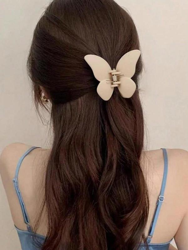 Butterfly Design Hair Claw, Cute Hair Accessories for Women & Girls, Minimalist Headwear Suitable for Thick Hair, Fashion Hair Accessories for Party, Daily Clothing Decor