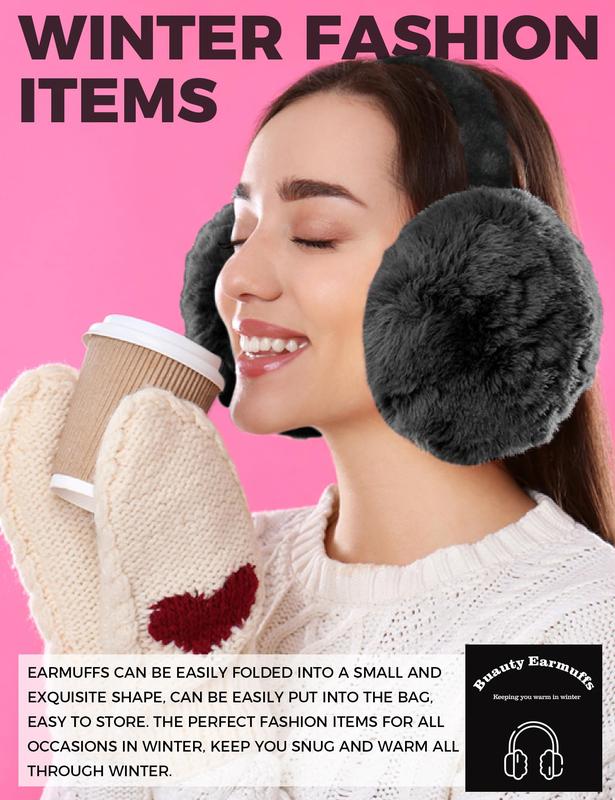 Ear Muffs Winter Women Men Soft Earmuffs Cute Ear Covers Cold Weather Fluffy Ear Warmers Headband Winter Accessories ovo mask