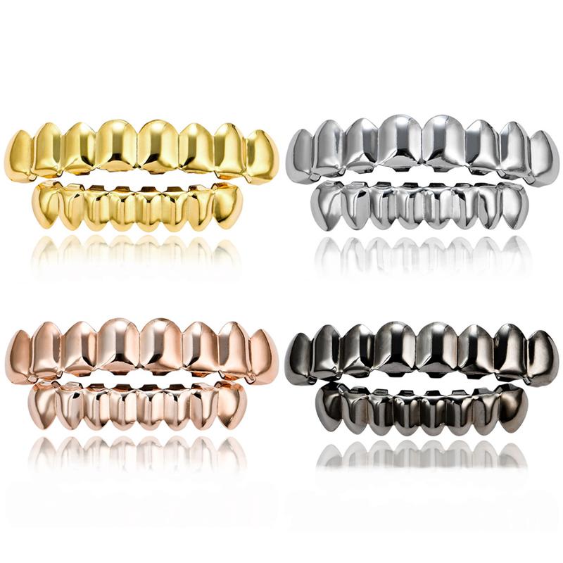 [IFT jewelry] unisex 8 teeth regular grillz for men & women hip-hop accessories grills set Unisex Regular