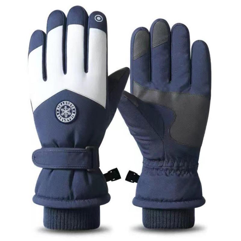 Outdoor Winter Ski Gloves, 3 Pairs Non-slip Plus Fleece Thickened Warm Touch Screen Windproof Waterproof Gloves, Sports & Outdoor Accessories