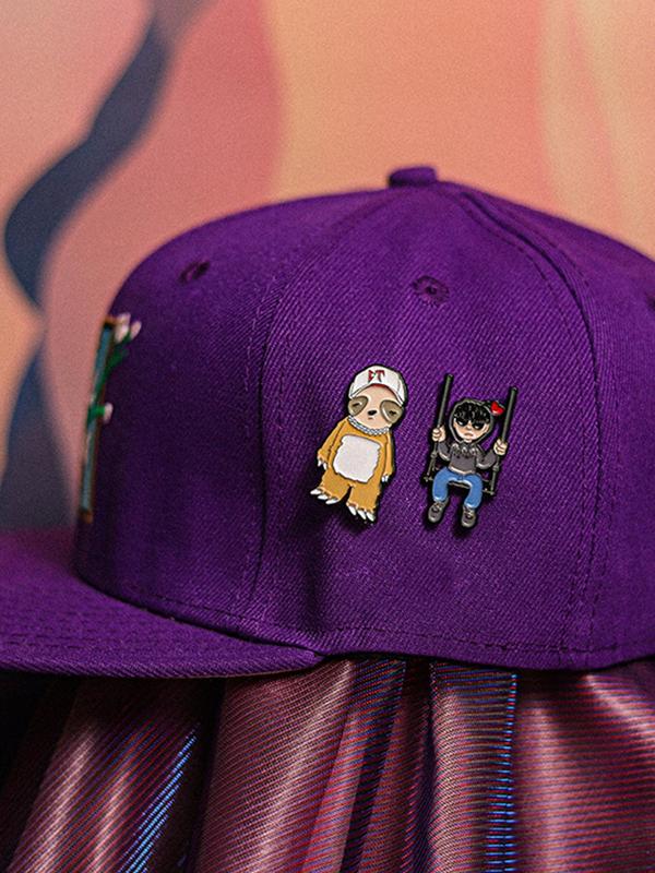 Cartoon Design Baseball Cap Clips, Creative Design Brooches, Fashionable Alloy Accessories for Men and Women