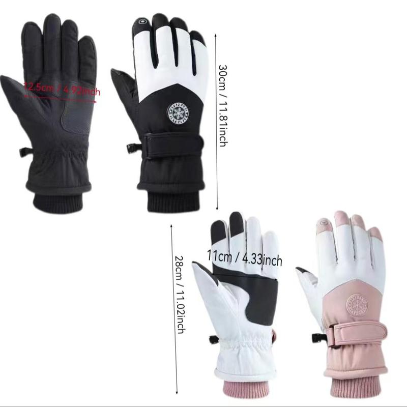 Outdoor Winter Ski Gloves, 3 Pairs Non-slip Plus Fleece Thickened Warm Touch Screen Windproof Waterproof Gloves, Sports & Outdoor Accessories