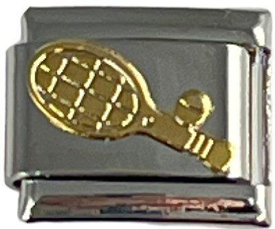 Italian Charm Link Tennis Raquet Charm 9mm